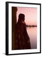 Woman in Traditional Dress, Jaisalmer, Western Rajasthan, India-Doug Pearson-Framed Photographic Print