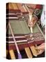 Woman in Traditional Dress, Weaving with Backstrap Loom, Chinchero, Cuzco, Peru-Merrill Images-Stretched Canvas