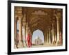 Woman in traditional Sari walking towards Taj Mahal-Pangea Images-Framed Giclee Print