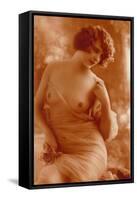 Woman in Transparent Wrap-null-Framed Stretched Canvas