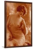 Woman in Transparent Wrap-null-Framed Art Print