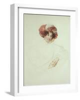 Woman in Turban, Portrait of Countess Maria Grigoryevna Razumovskaya, Née Vyazemskaya, 1827-1830-Karl Pavlovich Briullov-Framed Giclee Print