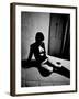 Woman in underwear on Bare Mattress-Phil Sharp-Framed Photographic Print