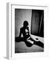 Woman in underwear on Bare Mattress-Phil Sharp-Framed Photographic Print