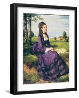 Woman in Violet, 1874-Pal Szinyei Merse-Framed Giclee Print