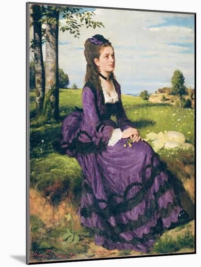 Woman in Violet, 1874-Pal Szinyei Merse-Mounted Giclee Print