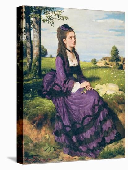 Woman in Violet, 1874-Pal Szinyei Merse-Stretched Canvas