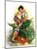 "Woman in Wheelbarrow,"June 20, 1931-Ellen Pyle-Mounted Giclee Print