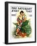 "Woman in Wheelbarrow," Saturday Evening Post Cover, June 20, 1931-Ellen Pyle-Framed Giclee Print