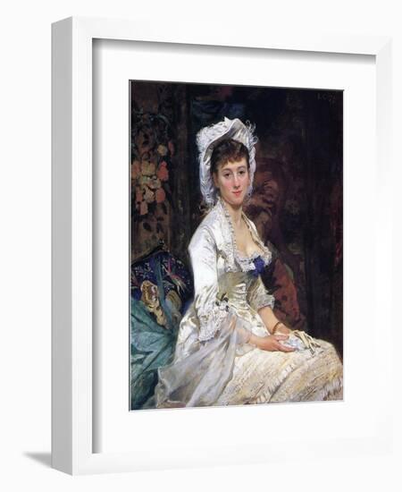 Woman in White, 1879-Eva Gonzales-Framed Giclee Print