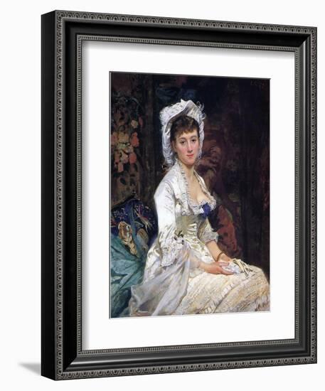 Woman in White, 1879-Eva Gonzales-Framed Giclee Print