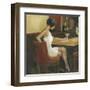 Woman in White 1-Sandra Smith-Framed Art Print