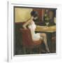 Woman in White 1-Sandra Smith-Framed Art Print