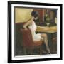 Woman in White 1-Sandra Smith-Framed Art Print