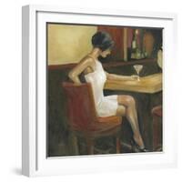 Woman in White 1-Sandra Smith-Framed Art Print