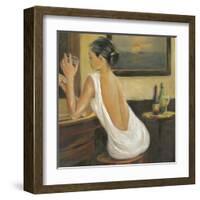 Woman in White 2-Sandra Smith-Framed Art Print