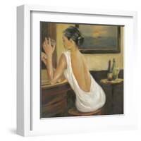 Woman in White 2-Sandra Smith-Framed Art Print