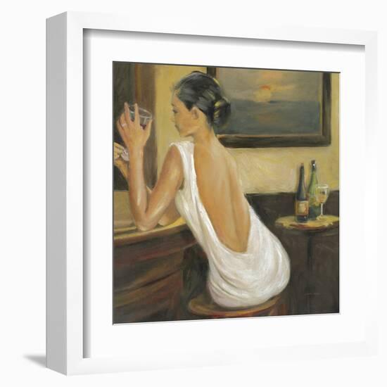 Woman in White 2-Sandra Smith-Framed Art Print