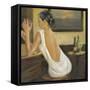 Woman in White 2-Sandra Smith-Framed Stretched Canvas