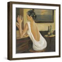 Woman in White 2-Sandra Smith-Framed Art Print