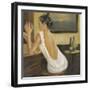 Woman in White 2-Sandra Smith-Framed Art Print