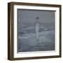 Woman in White Dress Walking at Water's Edge by the Sea-Francesco Paolo Michetti-Framed Art Print