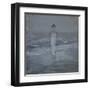 Woman in White Dress Walking at Water's Edge by the Sea-Francesco Paolo Michetti-Framed Art Print