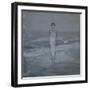 Woman in White Dress Walking at Water's Edge by the Sea-Francesco Paolo Michetti-Framed Art Print