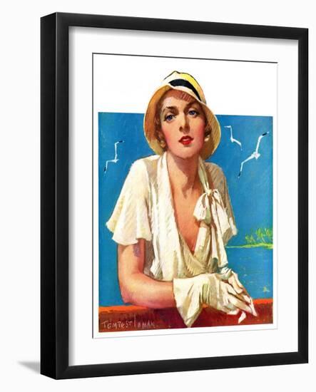 "Woman in White,"June 18, 1932-Tempest Inman-Framed Giclee Print