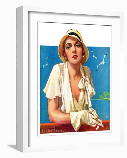 "Woman in White,"June 18, 1932-Tempest Inman-Framed Giclee Print