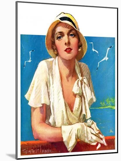 "Woman in White,"June 18, 1932-Tempest Inman-Mounted Giclee Print