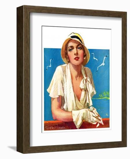 "Woman in White,"June 18, 1932-Tempest Inman-Framed Giclee Print