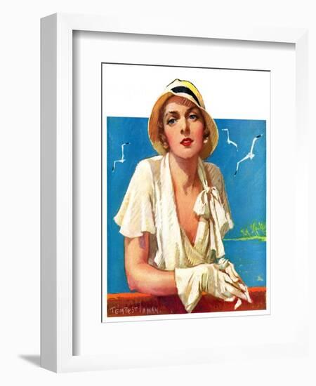 "Woman in White,"June 18, 1932-Tempest Inman-Framed Giclee Print