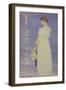 Woman in White on a Beach, 1893-Peder Severin Kröyer-Framed Premium Giclee Print