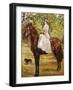 Woman in White Riding a horse-Max Slevogt-Framed Giclee Print