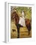 Woman in White Riding a horse-Max Slevogt-Framed Giclee Print