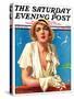 "Woman in White," Saturday Evening Post Cover, June 18, 1932-Tempest Inman-Stretched Canvas