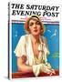 "Woman in White," Saturday Evening Post Cover, June 18, 1932-Tempest Inman-Stretched Canvas