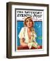 "Woman in White," Saturday Evening Post Cover, June 18, 1932-Tempest Inman-Framed Giclee Print