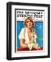 "Woman in White," Saturday Evening Post Cover, June 18, 1932-Tempest Inman-Framed Giclee Print