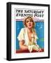 "Woman in White," Saturday Evening Post Cover, June 18, 1932-Tempest Inman-Framed Giclee Print