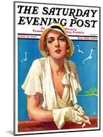 "Woman in White," Saturday Evening Post Cover, June 18, 1932-Tempest Inman-Mounted Giclee Print