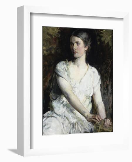 Woman in White-Abbott Handerson Thayer-Framed Giclee Print