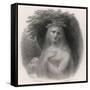 Woman in White-H Howard-Framed Stretched Canvas