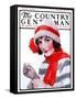 "Woman in Winter Wear," Country Gentleman Cover, December 20, 1924-J. Knowles Hare-Framed Stretched Canvas