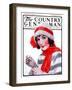 "Woman in Winter Wear," Country Gentleman Cover, December 20, 1924-J. Knowles Hare-Framed Giclee Print