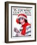 "Woman in Winter Wear," Country Gentleman Cover, December 20, 1924-J. Knowles Hare-Framed Giclee Print