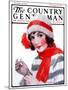 "Woman in Winter Wear," Country Gentleman Cover, December 20, 1924-J. Knowles Hare-Mounted Giclee Print