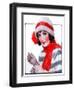 "Woman in Winter Wear,"December 20, 1924-J. Knowles Hare-Framed Giclee Print