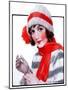 "Woman in Winter Wear,"December 20, 1924-J. Knowles Hare-Mounted Giclee Print